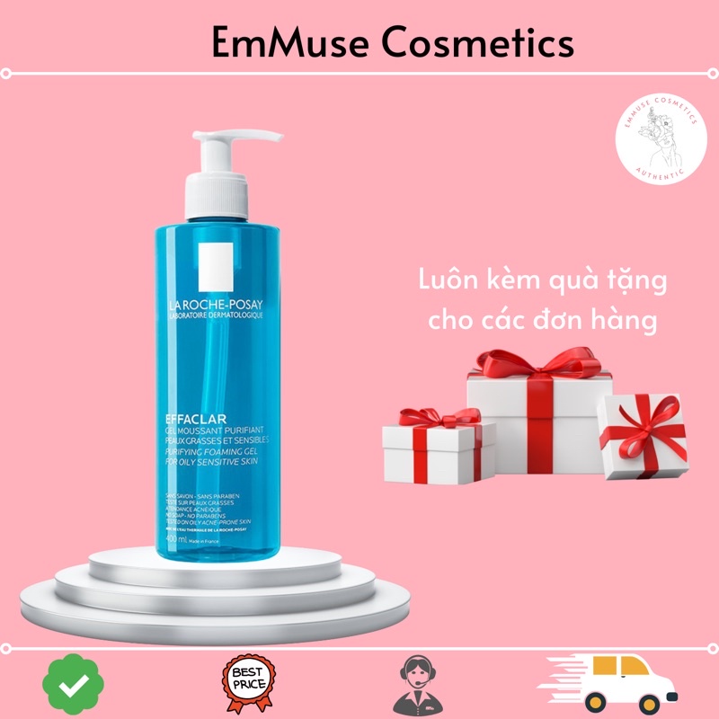 Sữa rửa mặt cho da dầu mụn La Roche-Posay Effaclar Purifying Foaming Gel 400ml