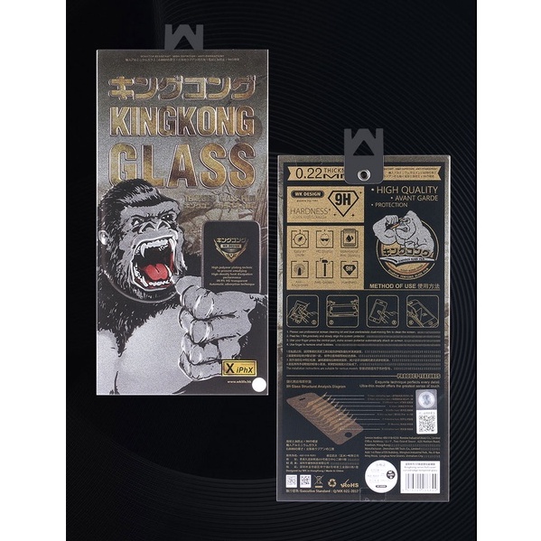 [CHỐNG VỠ] Kính cường lực Kingkong iP 009 hộp sắt WK không hộp trần dán full cho IP 7 8 X XS Max 11 12 Pro 13 13pro 14