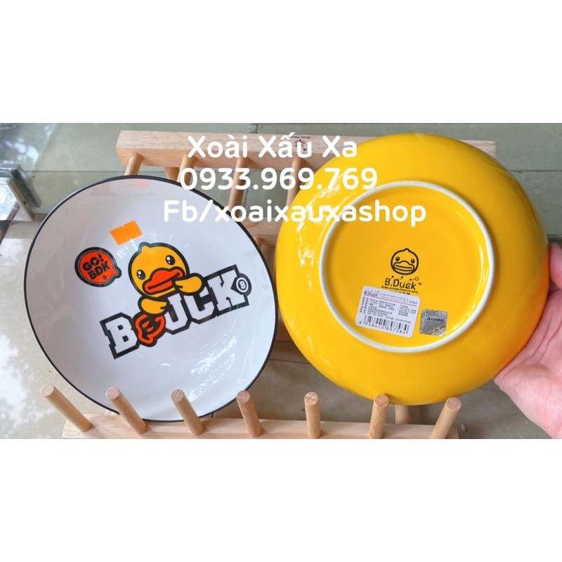 dĩa sứ hoạt hình b-duck hàng store 24cm (dvt: 1 cái)