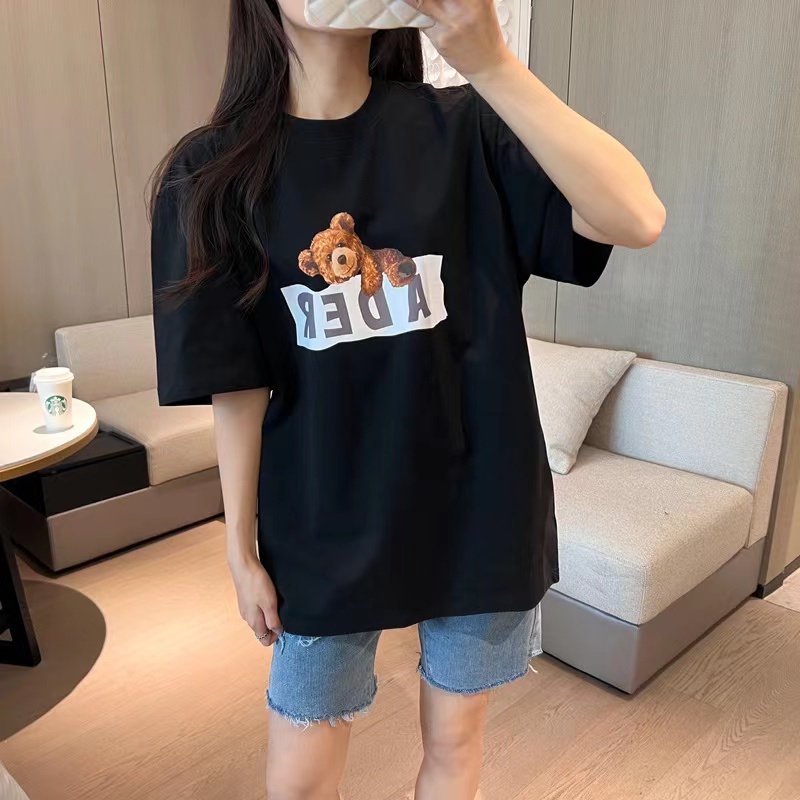 NRVP Áo Thun Cotton Tay Ngắn Cổ Tròn Màu Trơn Thời Trang Dành Cho Nữ