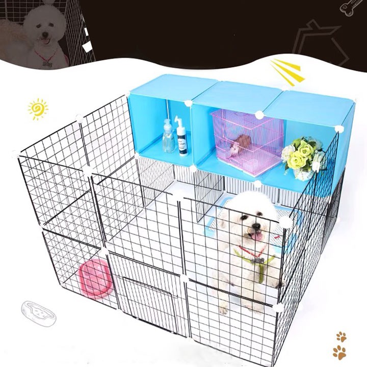 CHUỒNG NUÔI THÚ CƯNG LẮP GHÉP KÈM 2 Ô CÓ THỂ ĐỰNG THỨC ĂN, QUẦN ÁO,ĐỒ CHƠI...CỦA CÁC PETS