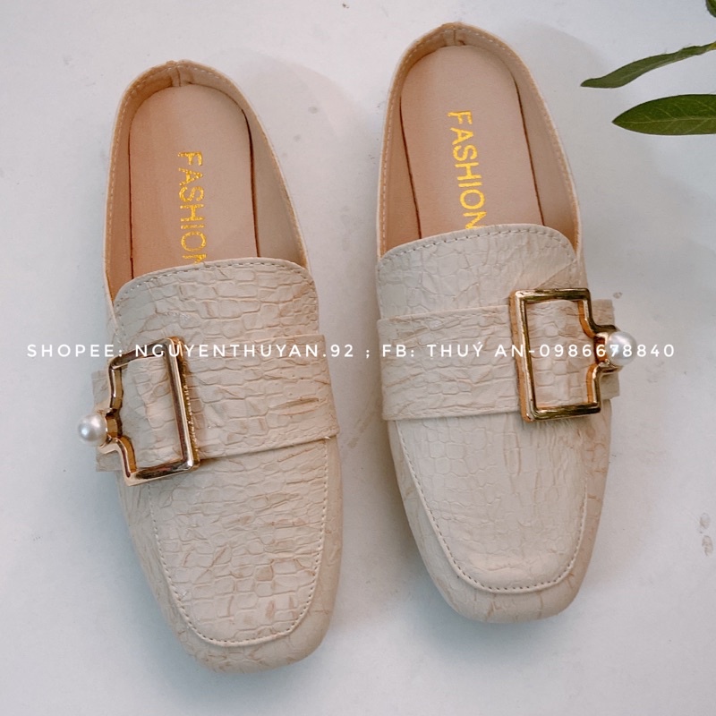 Sục hài da sần đế êm siêu nhẹ 2cm