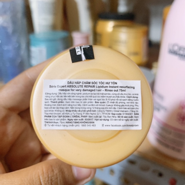 Dầu hấp phục hồi tóc hư tổn Absolut Repair Lipidium Loreal Mask 75ml | BigBuy360 - bigbuy360.vn