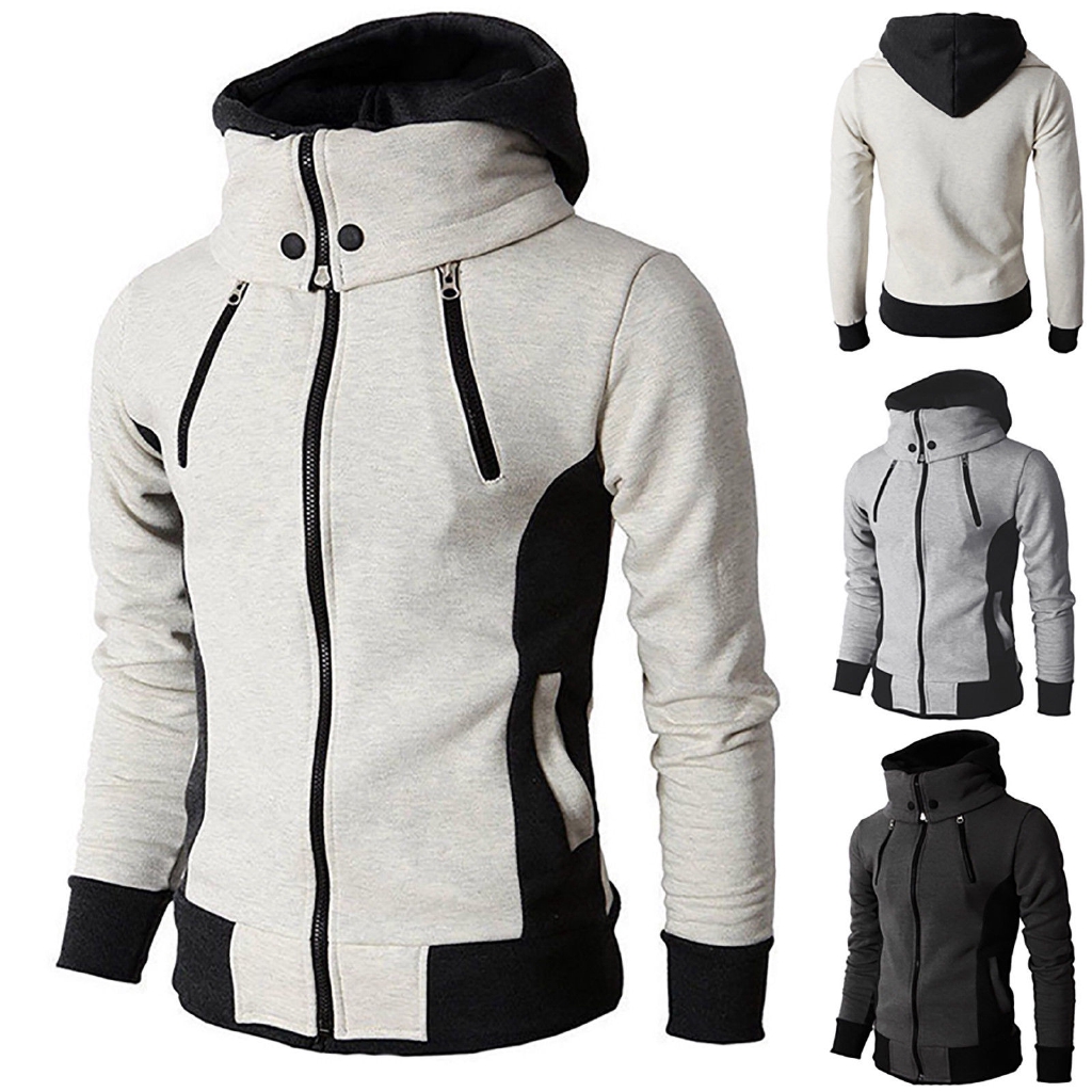 Áo Hoodies phối khoá kéo phong cách thể thao năng động cho nam