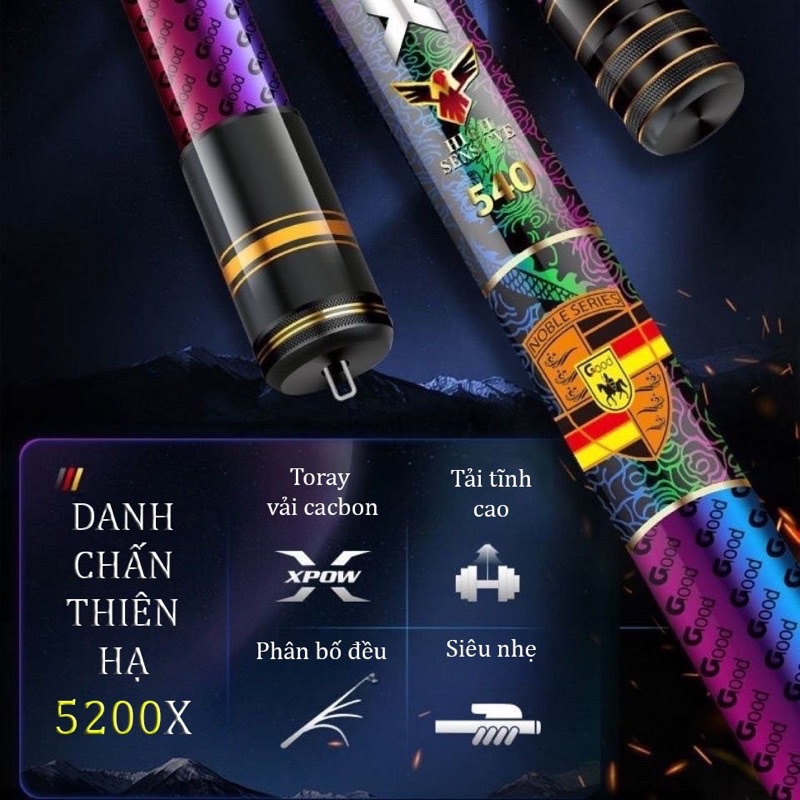 Cần Câu Tay Danh Chấn Thiên Hạ Phiên Bản 5200X - Siêu phẩm câu đài chuyên săn hàng khủng, cảm giác mạnh