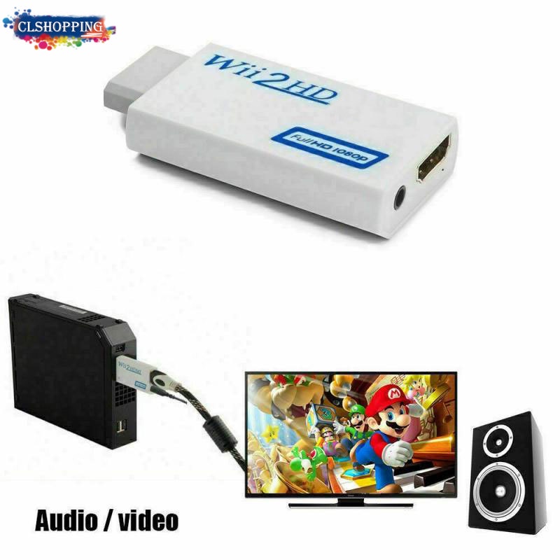 Bộ chuyển đổi Wii2HDMI Wii sang HDMI 3.5mm cho HDTV và phụ kiện