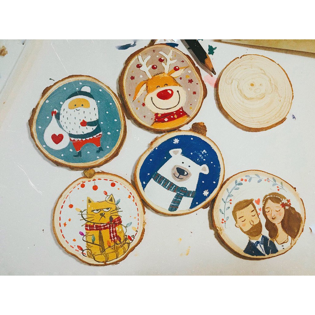 Tranh Vẽ Trên Miếng Gỗ Tròn Theo Yêu Cầu Làm Quà Tặng, Trang Trí Nhà Cửa |  Holcim - Kênh Xây Dựng Và Nội Thất