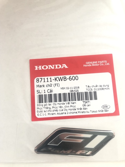 Tem Fi Đen chính hãng Honda