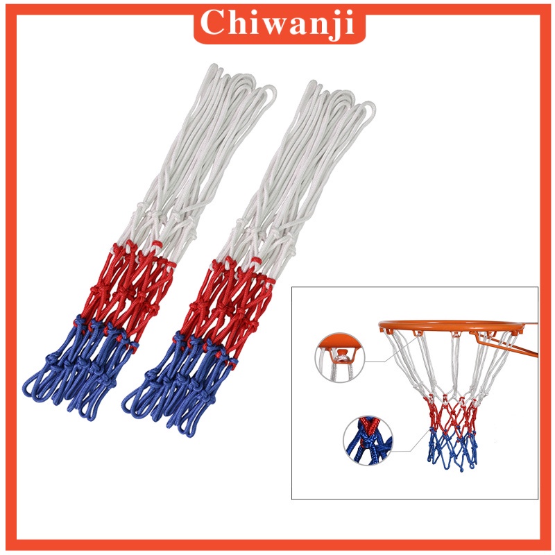 Set 2 Lưới Bóng Rổ 12 Vòng Bện Chất Lượng Cao