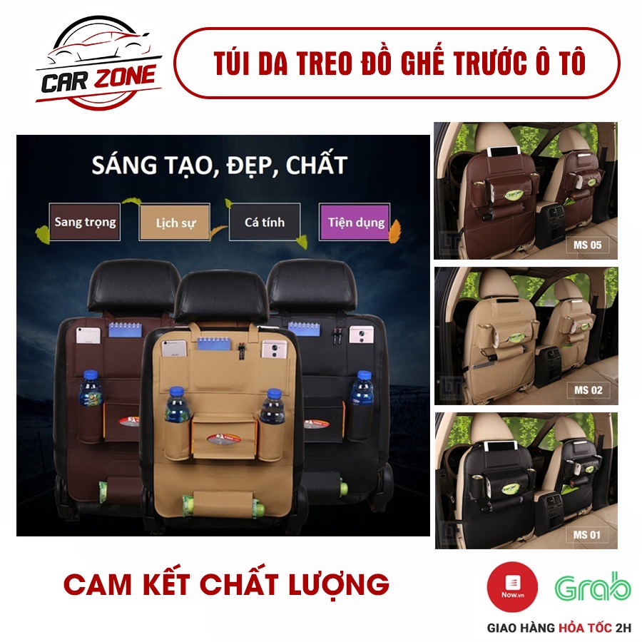 Túi treo đồ sau ghế ô tô chất liệu da PU cao cấp, túi để đồ treo ghế trước ô tô tiện lợi phù hợp với tất cả dòng xe