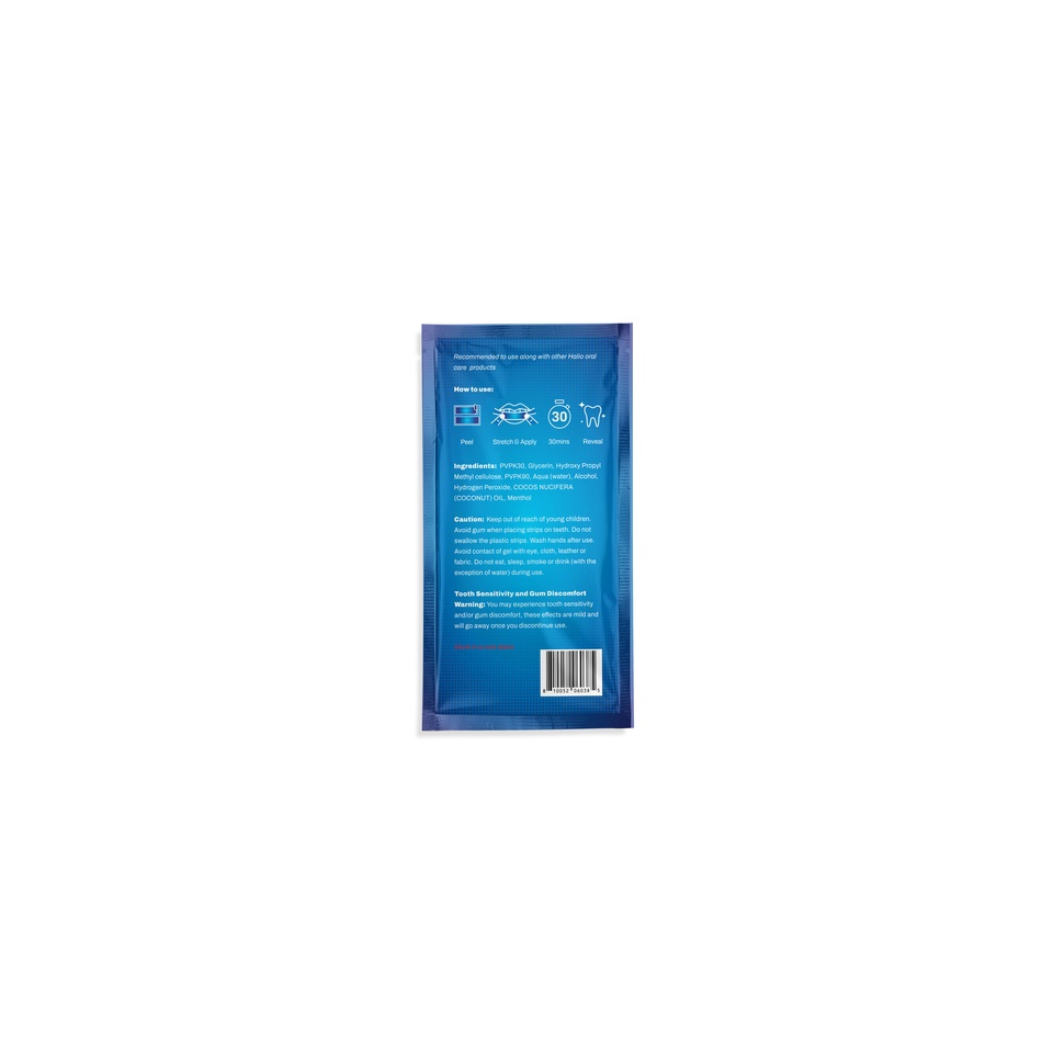 [HB Gift] Combo 4 Miếng Dán Trắng Răng Halio Teeth Whitening Strip