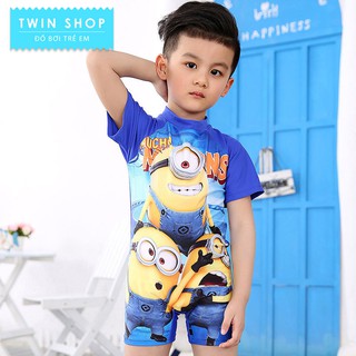 Đồ Bơi Bé Trai, Áo Bơi Bé Trai Liền Quần Twin Hình Minion - TWBS002