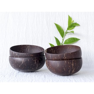 Bát gáo Dừa (Chén gáo dừa) cao cấp, ăn Salad, hoa quả dầm - Logo Sokfarm
