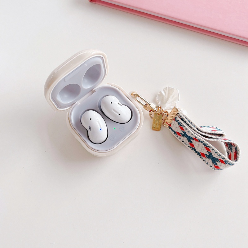Vỏ Bảo Vệ Hộp Sạc Tai Nghe Samsung Galaxy Buds 2 / Buds Live / Buds FE / Buds 2 Pro / Buds Pro Hình Trái Tim Dễ Thương Kèm Móc Treo Tiện Dụng Cho Buds2 Pro