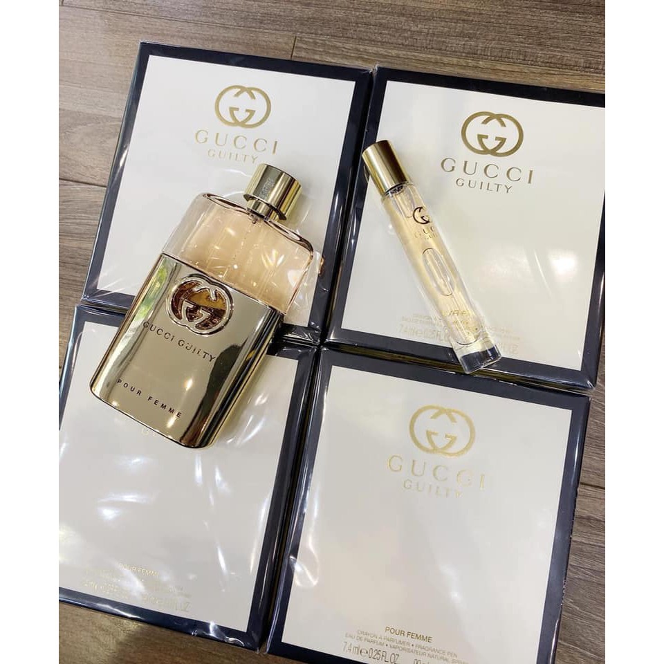 Set Nước Hoa Nữ ❣️FREESHIP❣️ Set Gucci Guilty Pour Femme (90ml+7,4ml)