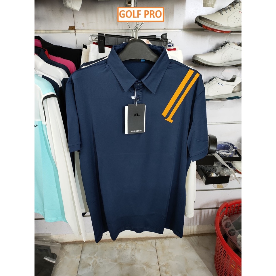 Áo golf nam JLinderberg ngắn tay thoáng mát trang phục thể thao cao cấp AN018
