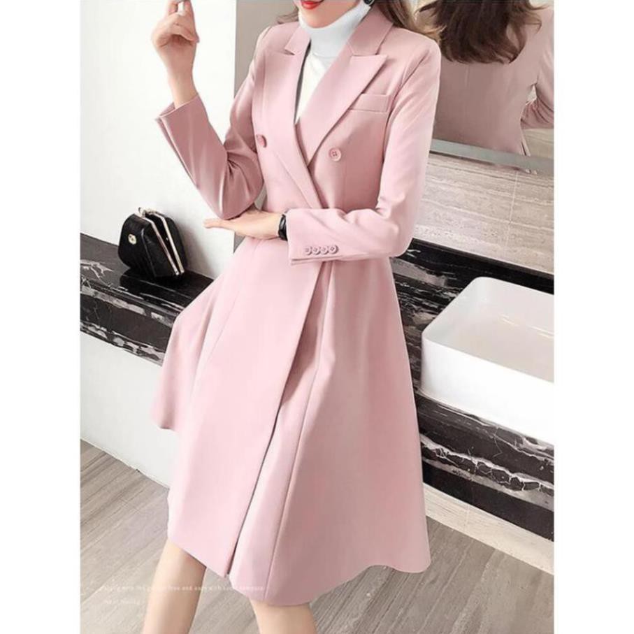 Áo Khoác Dài Cổ Vest Dài Dáng Xoè Cao Cấp Form Đẹp Hàng Nhập | BigBuy360 - bigbuy360.vn