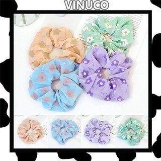 Dây chun buộc tóc vải scrunchies họa tiết hoa phong cách Nhật Hàn cực đẹp SC04