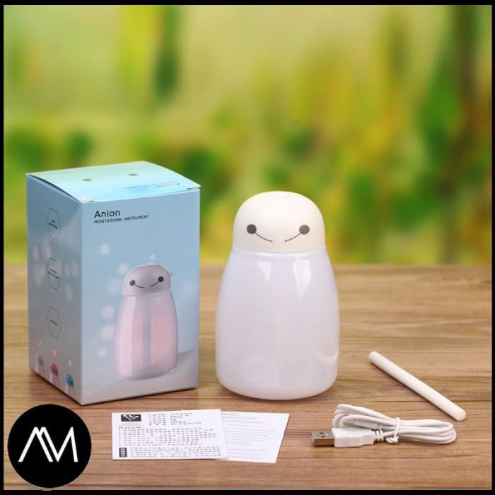 Máy Phun Sương Tạo Ẩm Baymax Mini Đèn Led Rgb 400ml - H803 - Màu Xanh Dương