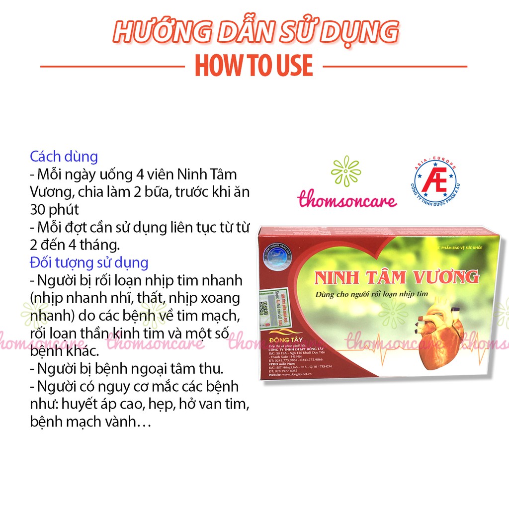 Ninh Tâm vương - Hỗ trợ ổn định nhịp tim từ thảo dược, tốt cho tim mạch Hộp 30 viên