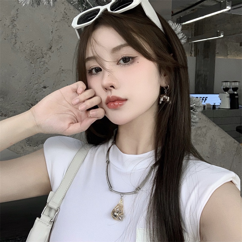 Bộ Áo Thun Tay Ngắn Cổ Tròn + Chân Váy Chữ A Eo Cao Màu Bạc Thời Trang Mùa Hè Dành Cho Nữ