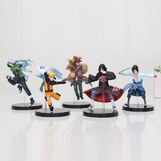 Set 5 Mô Hình Nhân Vật Trong Naruto Uchiha Sasuke Kakashi Uchiha Itachi Gaara Bằng Pvc