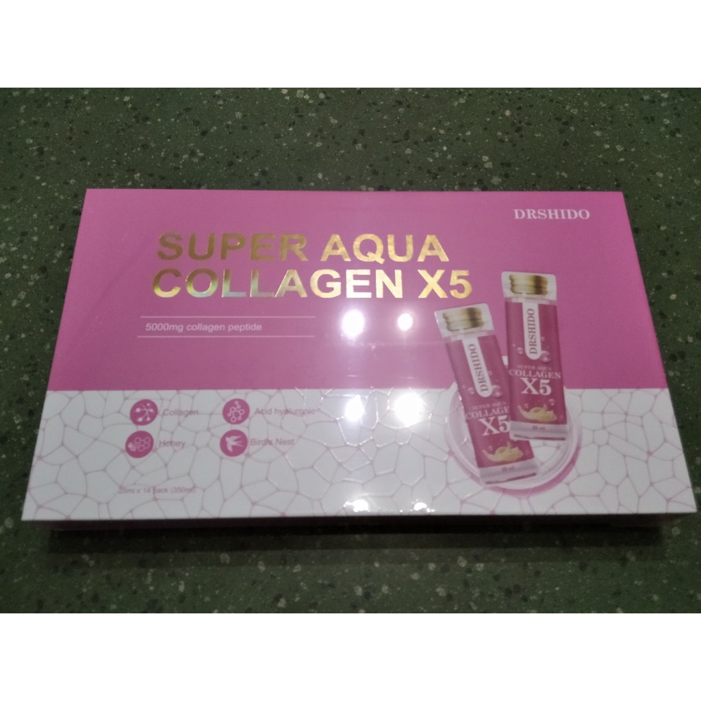 (Gía gốc) 01 Hộp Nước uống Collagen Yến sào Nhật bản - COLLAGEN X5 SUPER AQUA DR SHIDO (14 gói / hộp)