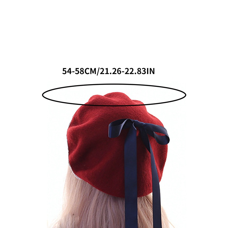 Mũ Beret Đính Nơ Phong Cách Lolita Dễ Thương Cho Nữ