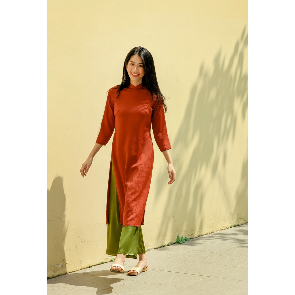 Set Áo dài Rosemary tây thi cam đất