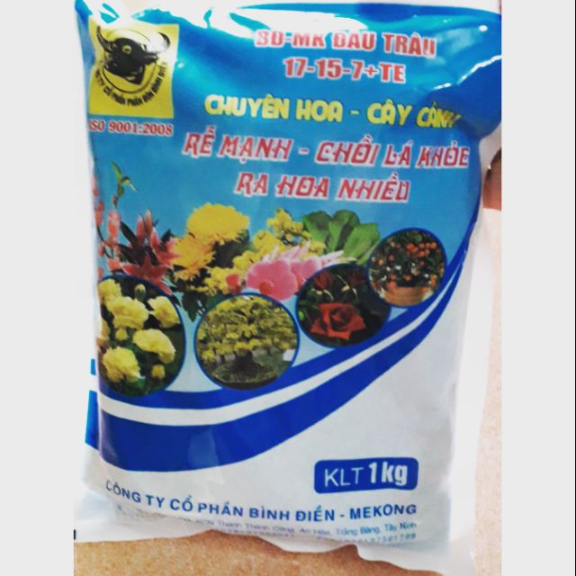 Phân bón npk 17-15-7 TE chuyên hoa cây cảnh 1kg