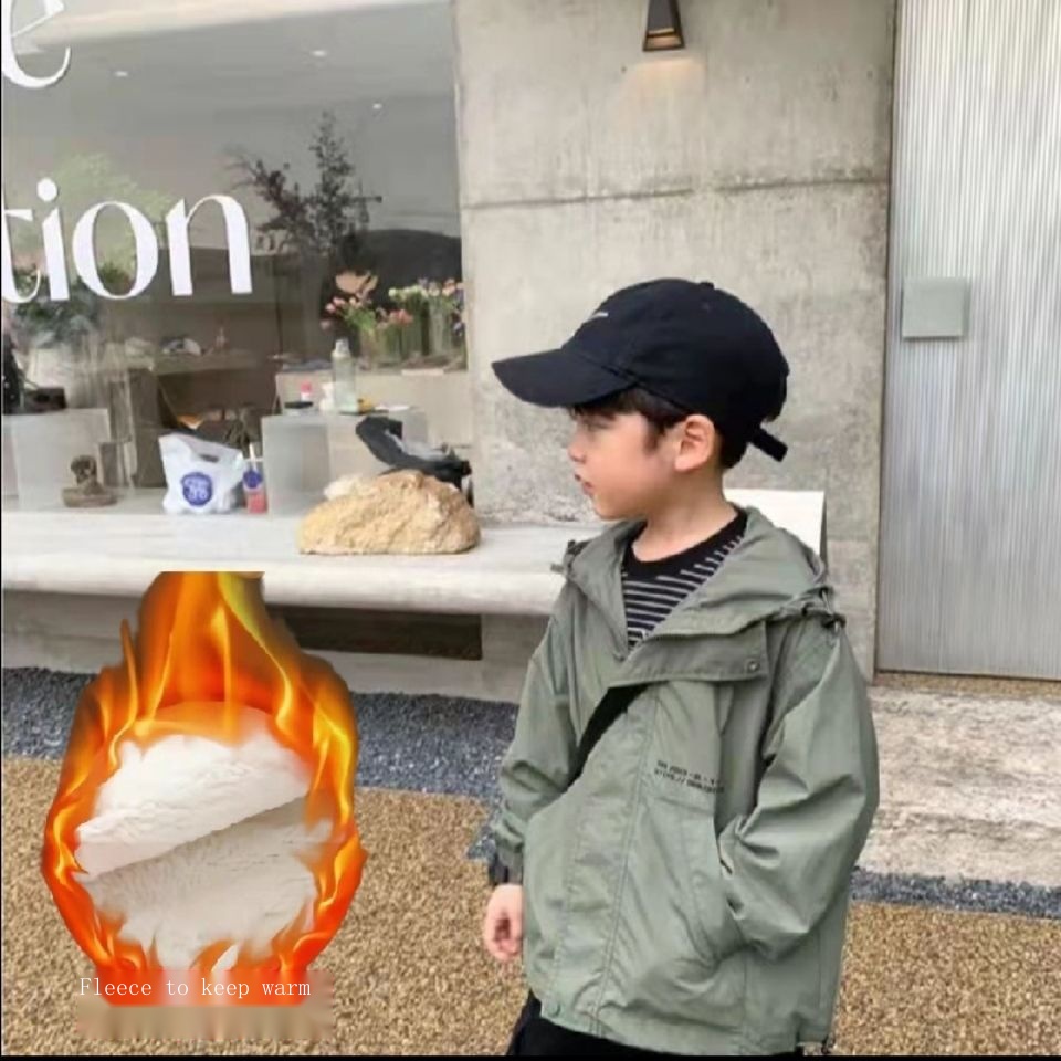 Áo Khoác Gió Có Mũ Trùm Thời Trang Thu Đông Hàn Quốc 2022 Cho Bé Trai
