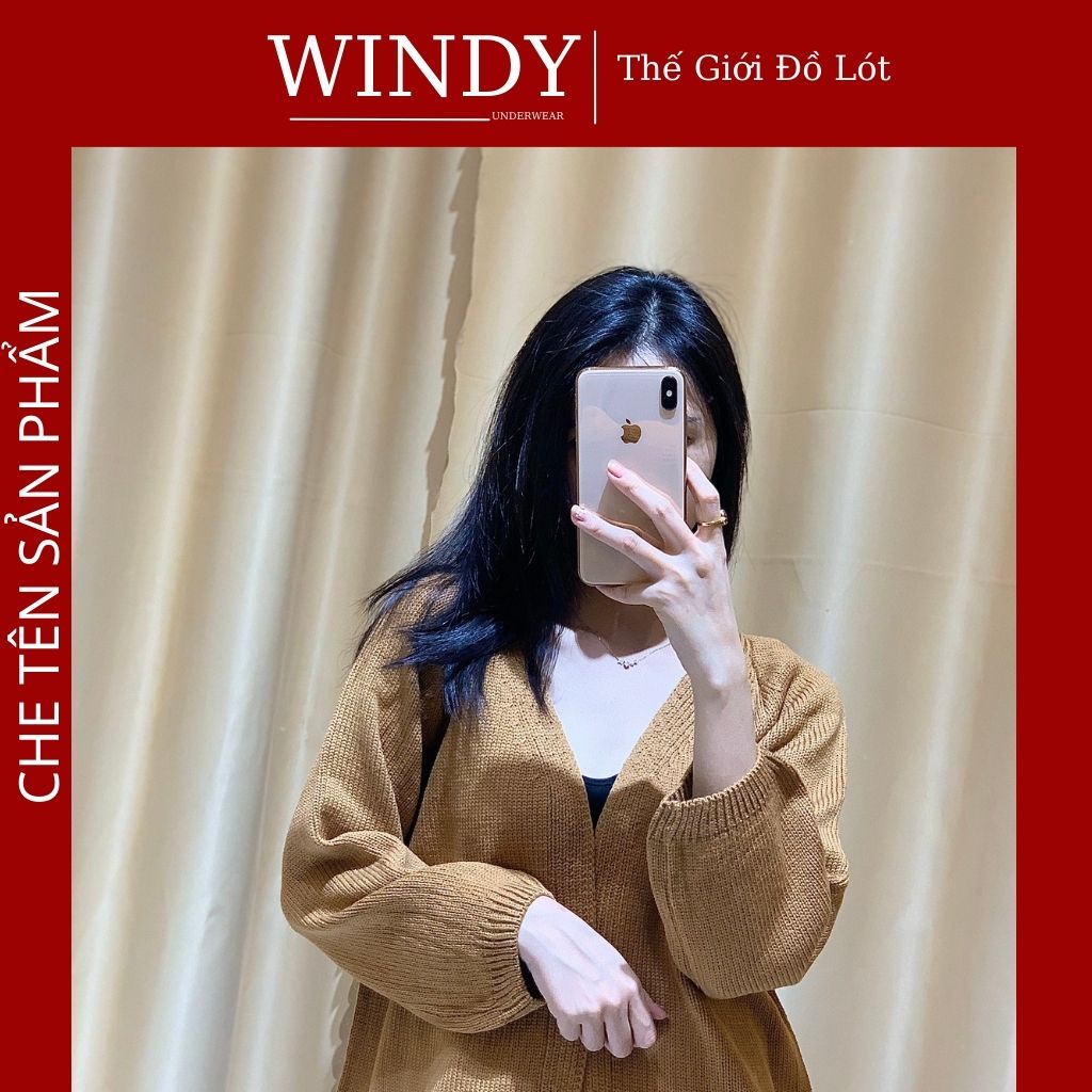 Áo Khoác Len Nữ Cadigan Chất Dày Dặn Cao Cấp Thu Đông Hàng VNKX Windy Secret