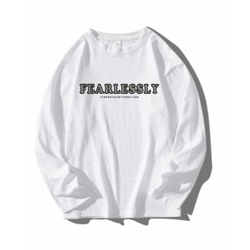 Áop Nỉ Cổ Tròn Dài Tay Phối Chữ FEARLESLY Phong Cách, Nỉ Ngoại Dày Dặn Siêu Mềm Mịn Thời Tráng GAREM Trẻ Trung