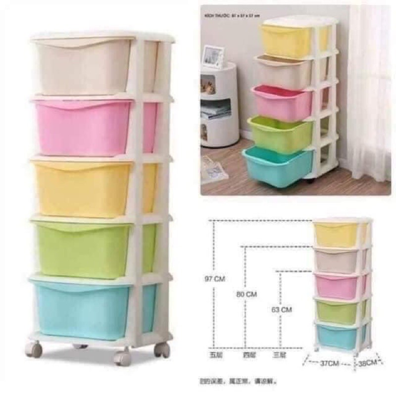 TỦ NHỰA ĐA SẮC 5 TẦNG VIỆT NHẬT