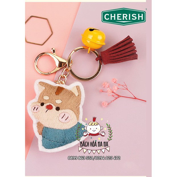 Cặp vợ chồng thêu chìa khóa/ động vật nhỏ chìa khóa ĐÁNG YÊU/ DIY thêu thủ công chìa khóa / BÁCH HÓA NA NA