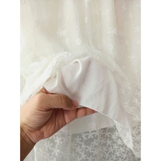 Bigsize chân váy ren trắng eo 75-95cm