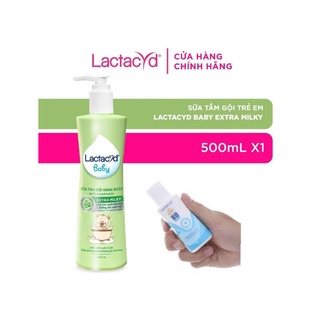 Sữa tắm gội trẻ em lactacyd milky 500ml