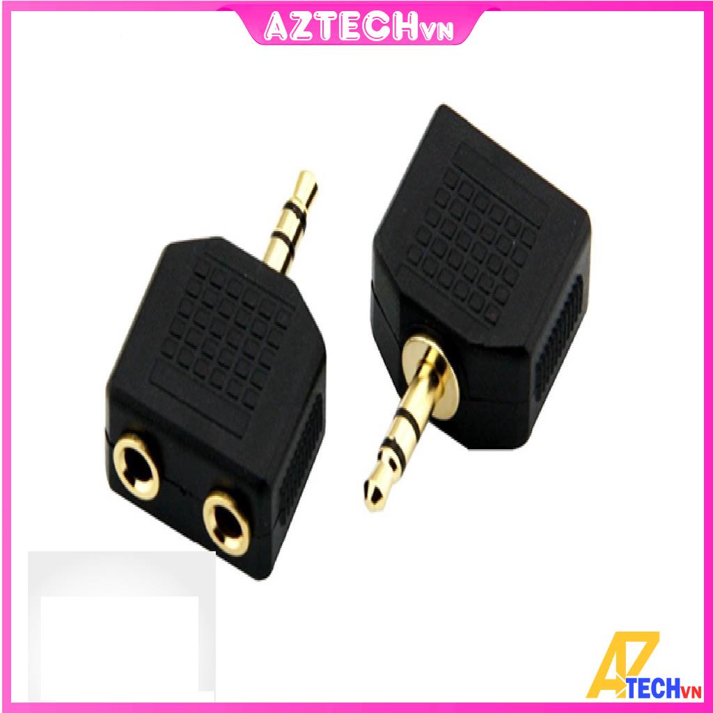 Đầu Chia Jack Tai Nghe, Loa Chuẩn 3.5 Từ 1 Ra 2 Cao Cấp