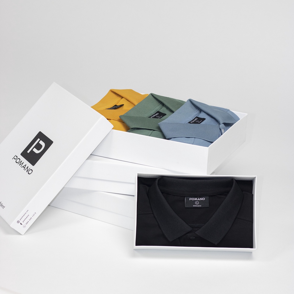 Quà tặng cho nam, Áo POLO nam cổ bẻ vải cá sấu Cotton tặng chồng, bạn trai, đối tác sang trọng, lịch lãm - POMANO