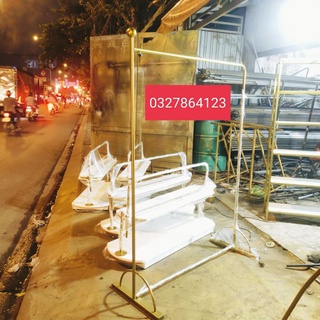 Sào đơn bi treo quần áo shop