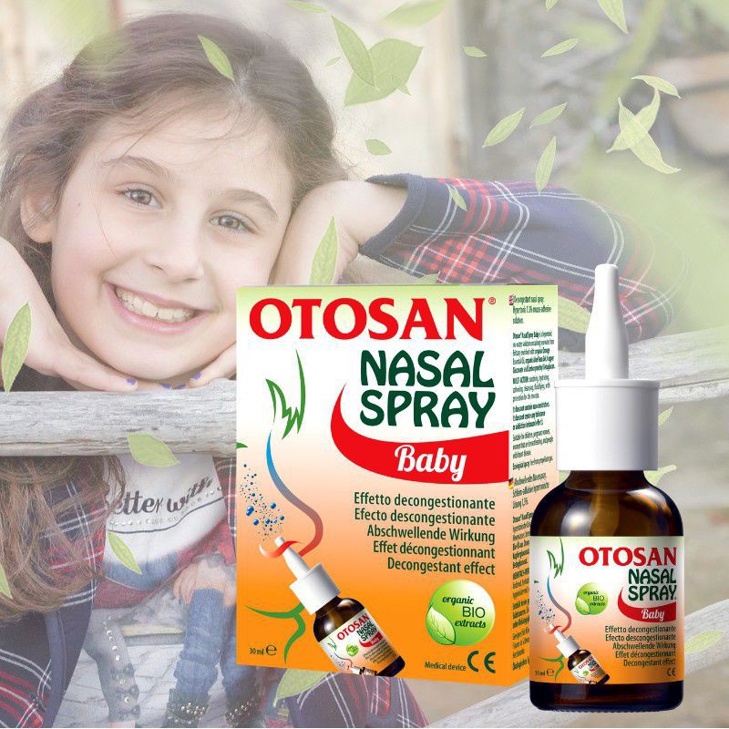 Otosan Nasal Spray Baby - Hỗ trợ viêm mũi, viêm xoang, khô niêm mạc mũi (Lọ 30ml)