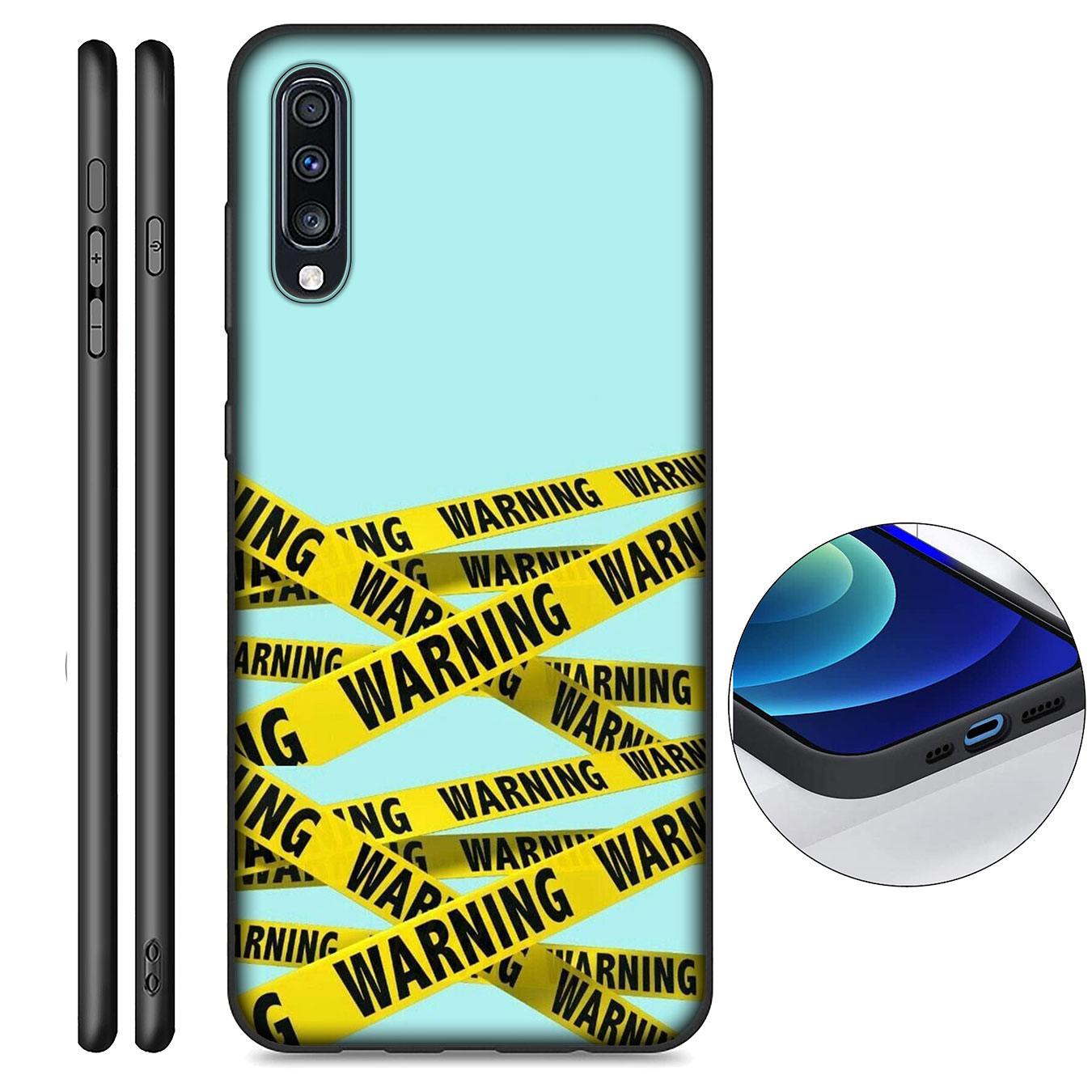 Samsung Galaxy A02S J2 J4 Core J5 J6 Plus J7 Prime j6+ A42 + Phone Case Soft Silicone Casing B67 Off White