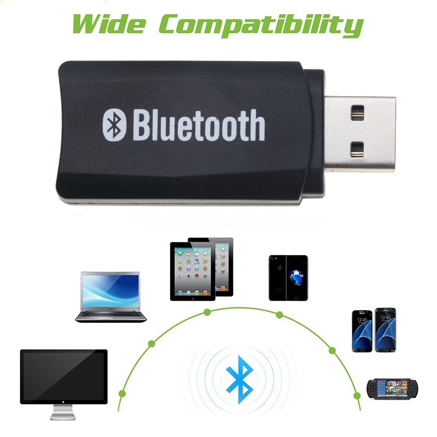 Bộ thiết bị truyền tín hiệu Bluetooth không dây A2DP cho xe hơi AUX Android / iOS 3.5mm