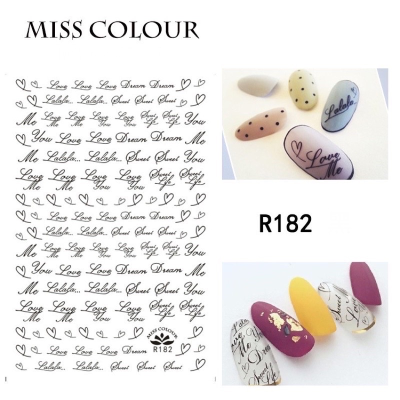 Sticker chữ dán móng , trang trí móng / nail giá rẻ