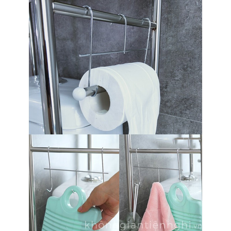 Kệ nhà tắm trên bồn cầu bằng inox 011KNT001 | BigBuy360 - bigbuy360.vn