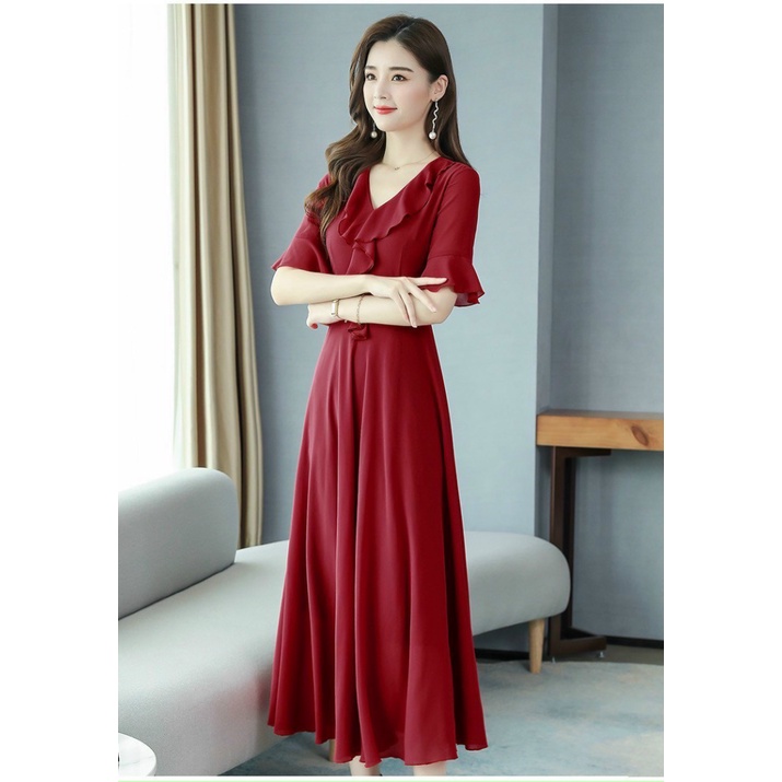 (HCM) ĐẦM XÒE NỮ SIÊU SANG THỜI TRANG QUÝ PHÁI DÀNH CHO CÁC QUÝ CÔ NƯƠNG , TÔN DÁNG SANG TRỌNG CÓ SIZE LỚN KOKO MI FASHI