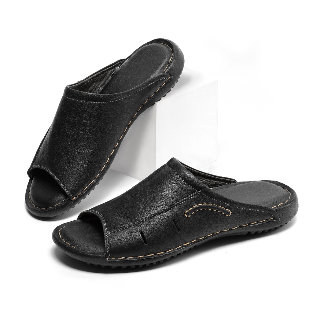 Dép Nam Quai Ngang Da Bò Thương Hiệu Vua Giày PA16