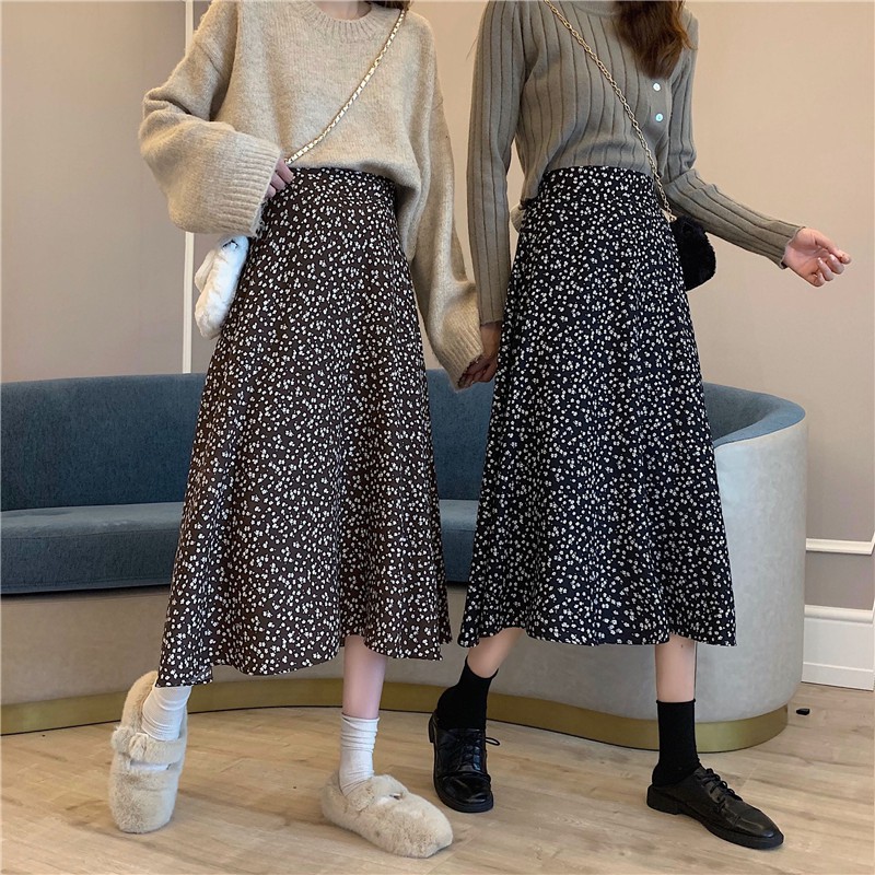 [ORDER] Chân váy dài chữ A hoa nhín vintage dễ thương | BigBuy360 - bigbuy360.vn