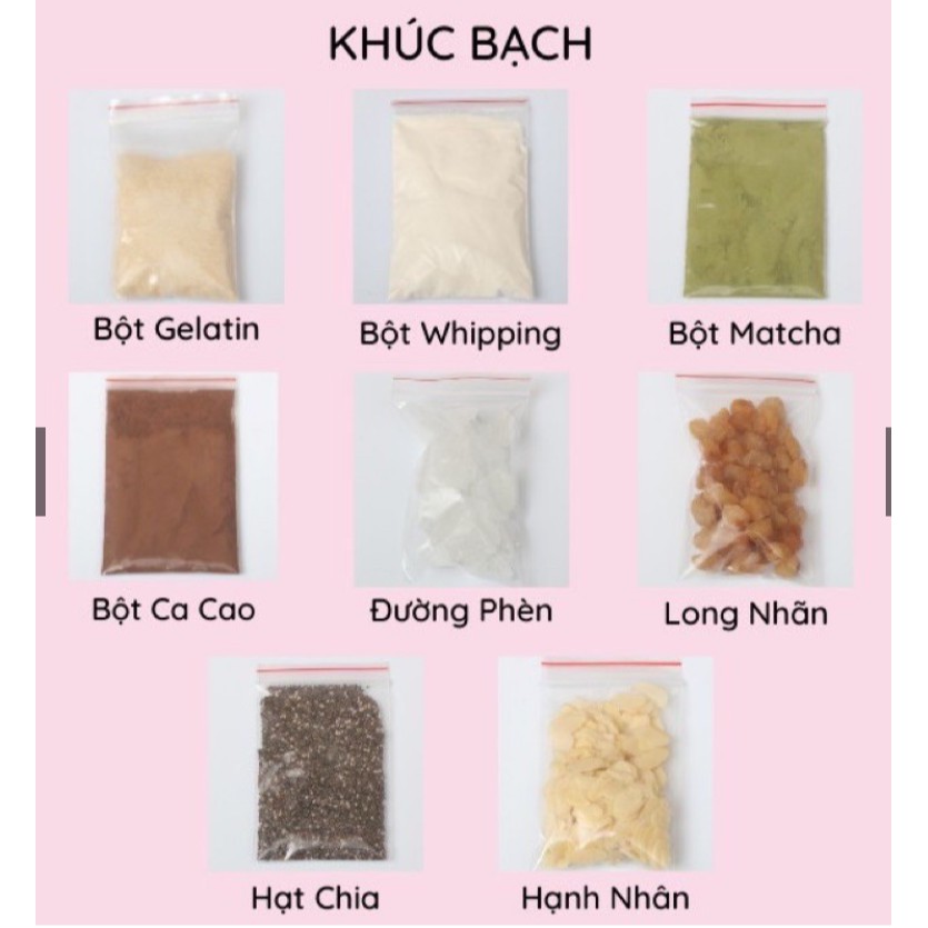 Set Chè Khúc Bạch Tự Nấu ( 5 - 15 Chén) Tặng Kèm Công Thức - Thanh Minh Shop -