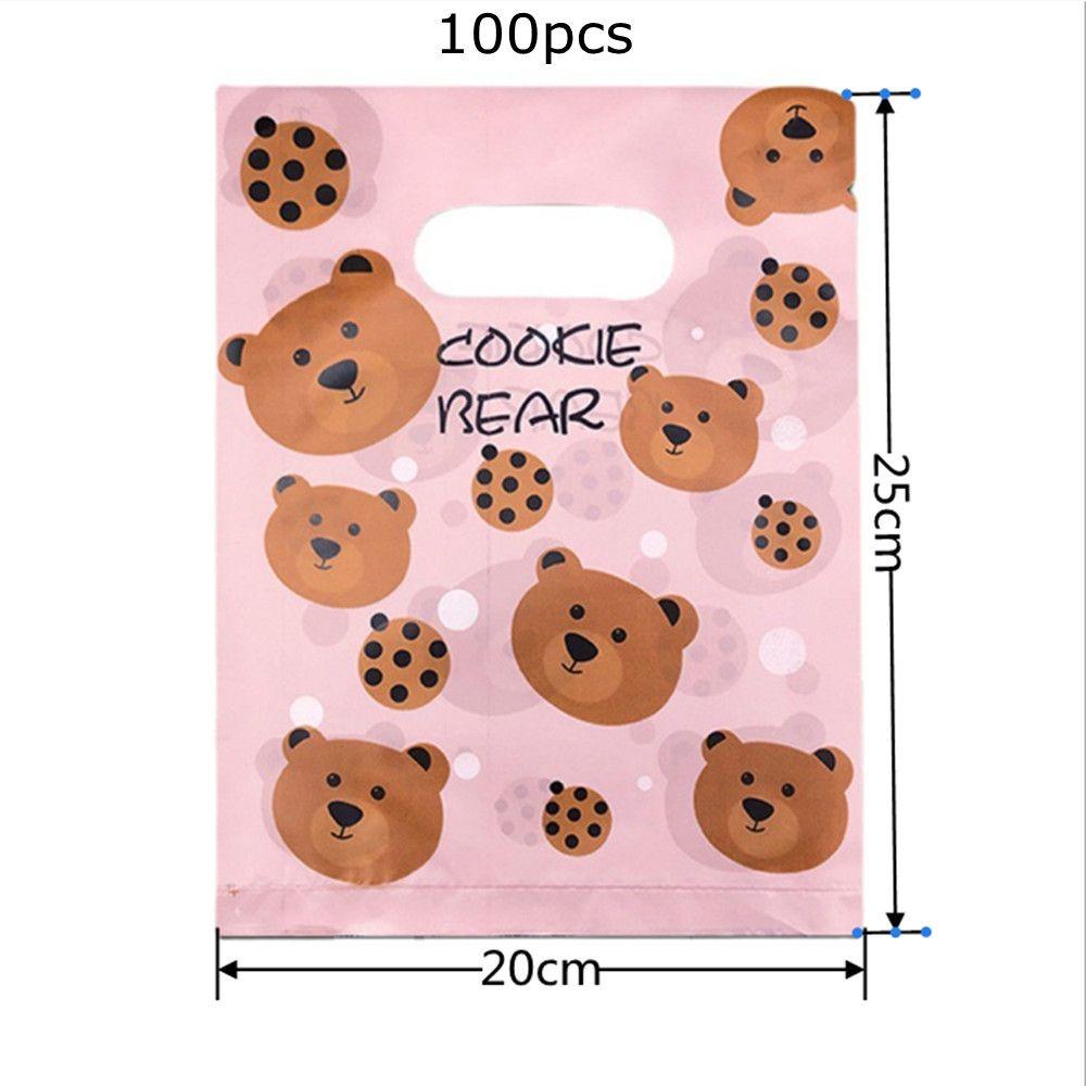 Set 100 Túi Nhựa Đựng Quà In Họa Tiết Xinh Xắn